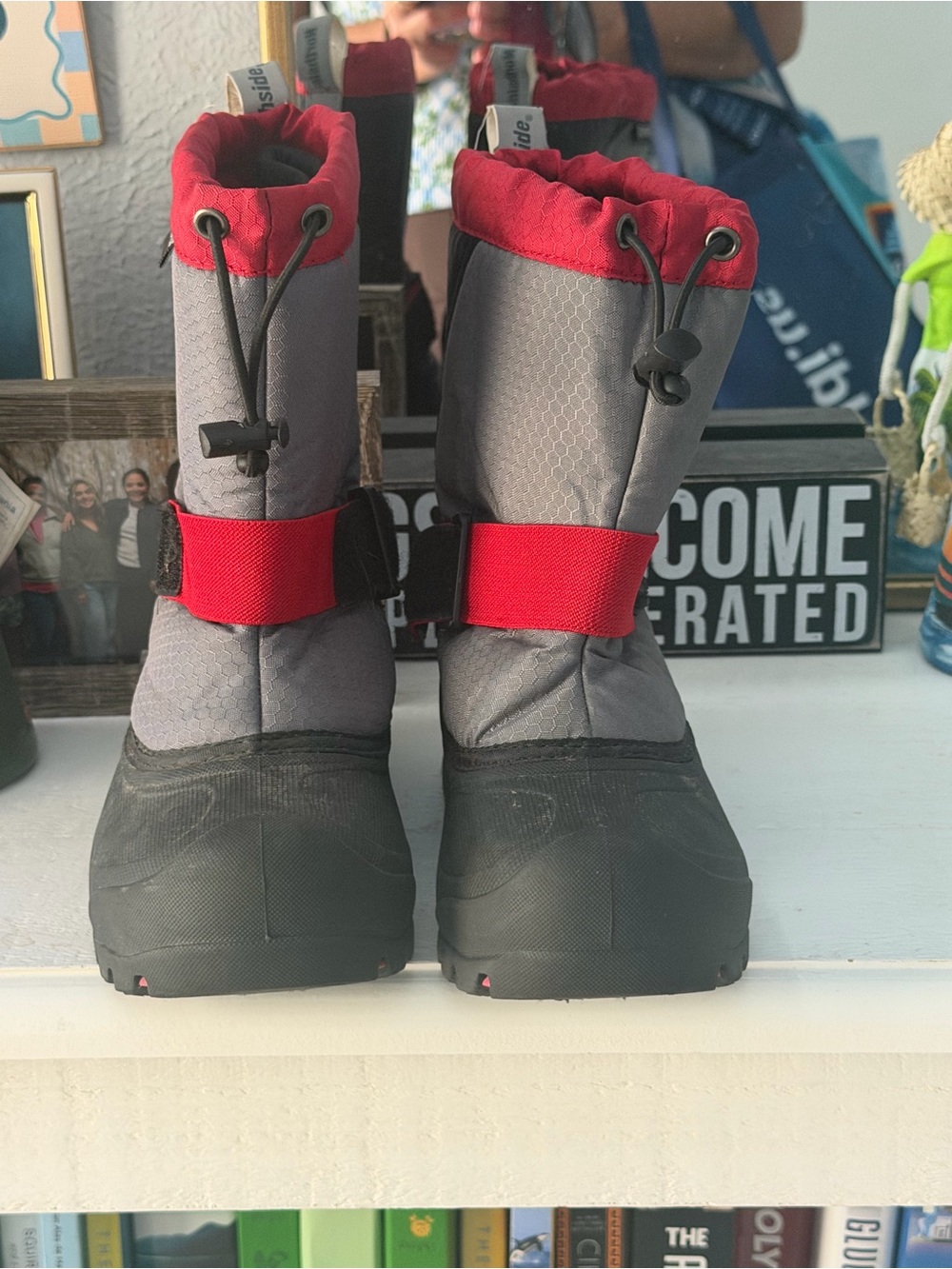 Northside Black Snow Bibs with Red Accents - Picture 2 of 4